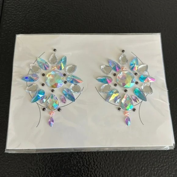 NEW Exotic Dancer Cam Stripper Bejeweled Pasties - Picture 1 of 4